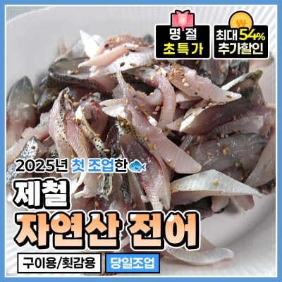 제철에만 맛볼 수 있는 당일조업 싱싱한 자연산 전어 500g (구이용/횟감용)