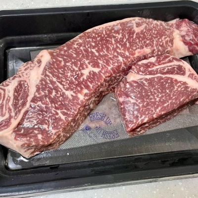 [명절 전 도착!] 오리지널 고(高)마블 한우 채끝 스테이크 