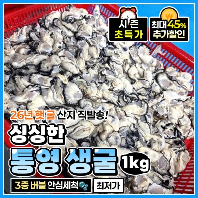 싱싱한 제철 통영 생굴 1kg