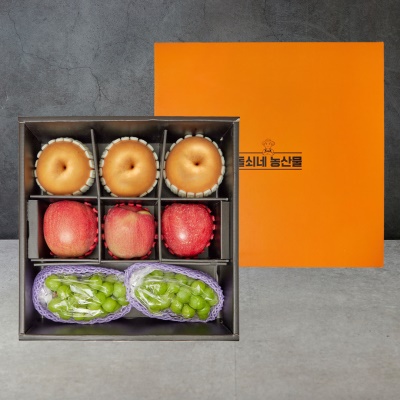 프리미엄 고급 과일 3종 혼합 선물세트 (사과,배,샤인머스켓)