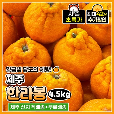 새콤달콤 제주 서귀포 노지 한라봉 4.5kg