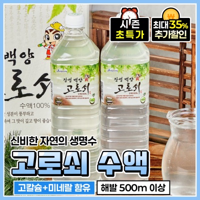 봄을 알리는 자연의 선물 장성 백암 고로쇠 수액