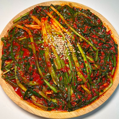 국내산 재료로 갓 담근 여수 쪽파 파김치