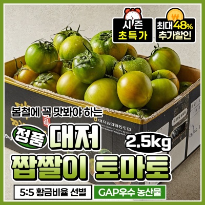 정품 인증! 부산 산지직송 대저 짭짤이 토마토 2.5kg