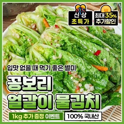시원한 감칠맛 꽁보리 얼갈이 물김치 