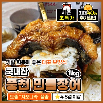 국내산 자포니카 풍천 민물장어 1kg