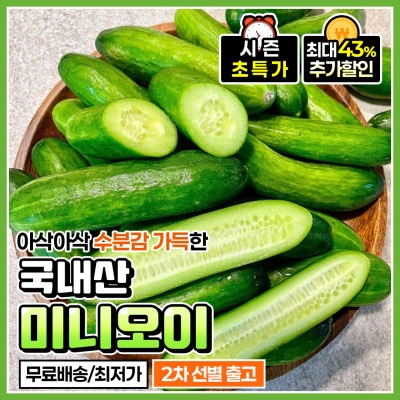 아삭달큰 국내산 스낵오이 미니오이