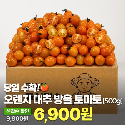 [최저가도전!] [배송비0원] 평균 8brix이상! 달달한 신품종 오렌지 대추방울토마토