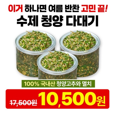 [첫 출시 특가] 맛집 비법! 대용량 수제 청양고추 다대기 맵짤이