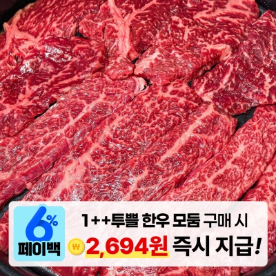 입에서 살살 녹는 1++ 투쁠 한우 모둠 600g + 시즈닝, 올리브오일 증정
