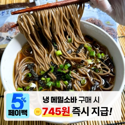 [페이백] 비법육수! 시원한 냉 메밀소바 5인분