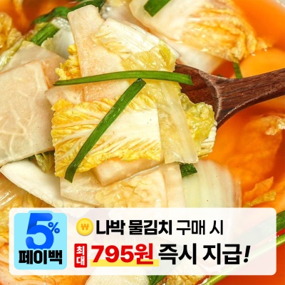 [페이백] 제철에 먹으면 더 시원한 제철별미 나박 물김치 나박김치