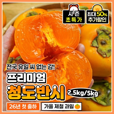 고당도 제철 씨 없는 감 달콤한 청도반시