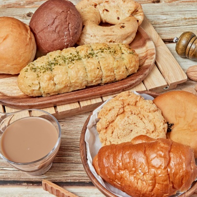 비건 간식 베이커리 7종 골라담기 (소보로빵,단팥빵,소금빵,베이글,크림빵,초코크림빵,갈릭바게트)