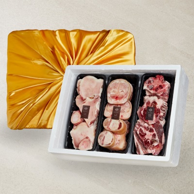 [사전예약] 100% 국내산 한우 몸보신 선물세트 4.5kg  (사골+우족+꼬리)