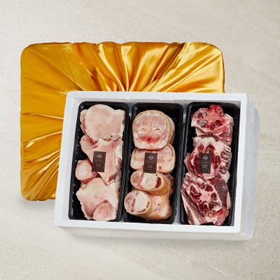 [출고일 지정] 100% 국내산 한우 몸보신 선물세트 4.5kg  (사골+우족+꼬리)