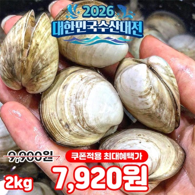 시원하고 담백한 자연산 동죽조개 2kg