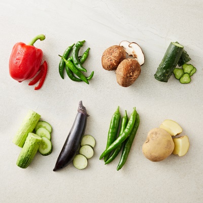 못난이 야채 꾸러미 골라담기