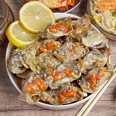 알가득 밥도둑 삼점 알배기 꽃게장 2kg (4-5미)