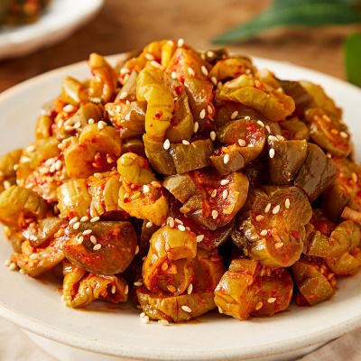 수제작업 한정수량 꼬들꼬들 오이지무침 500g+500g - 100% 우리 농산물