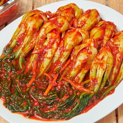 아삭한 식감! 줄기가 살아있는 청경채 김치 이색김치 