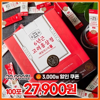 몸에 좋은 스틱 고려홍삼 6년근 100포