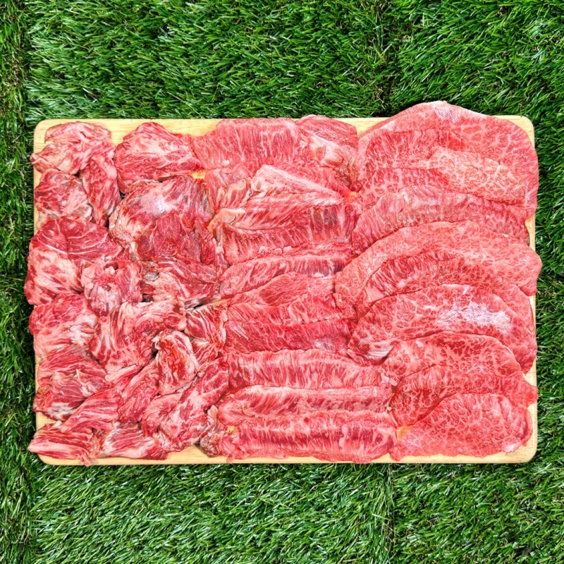 [특가할인] 한우 1++(7,8,9)투쁠 모둠 막구이 로스구이 500g(3-4인분)