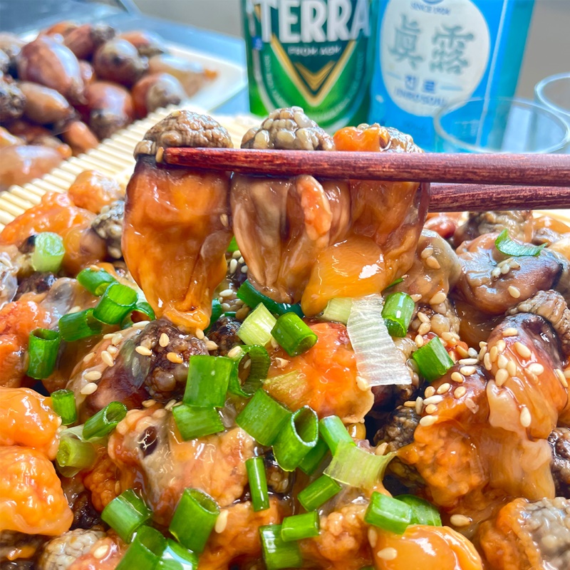 [특가할인] 깨끗한 남해 바다에서 키운 활 미더덕 미더덕 회